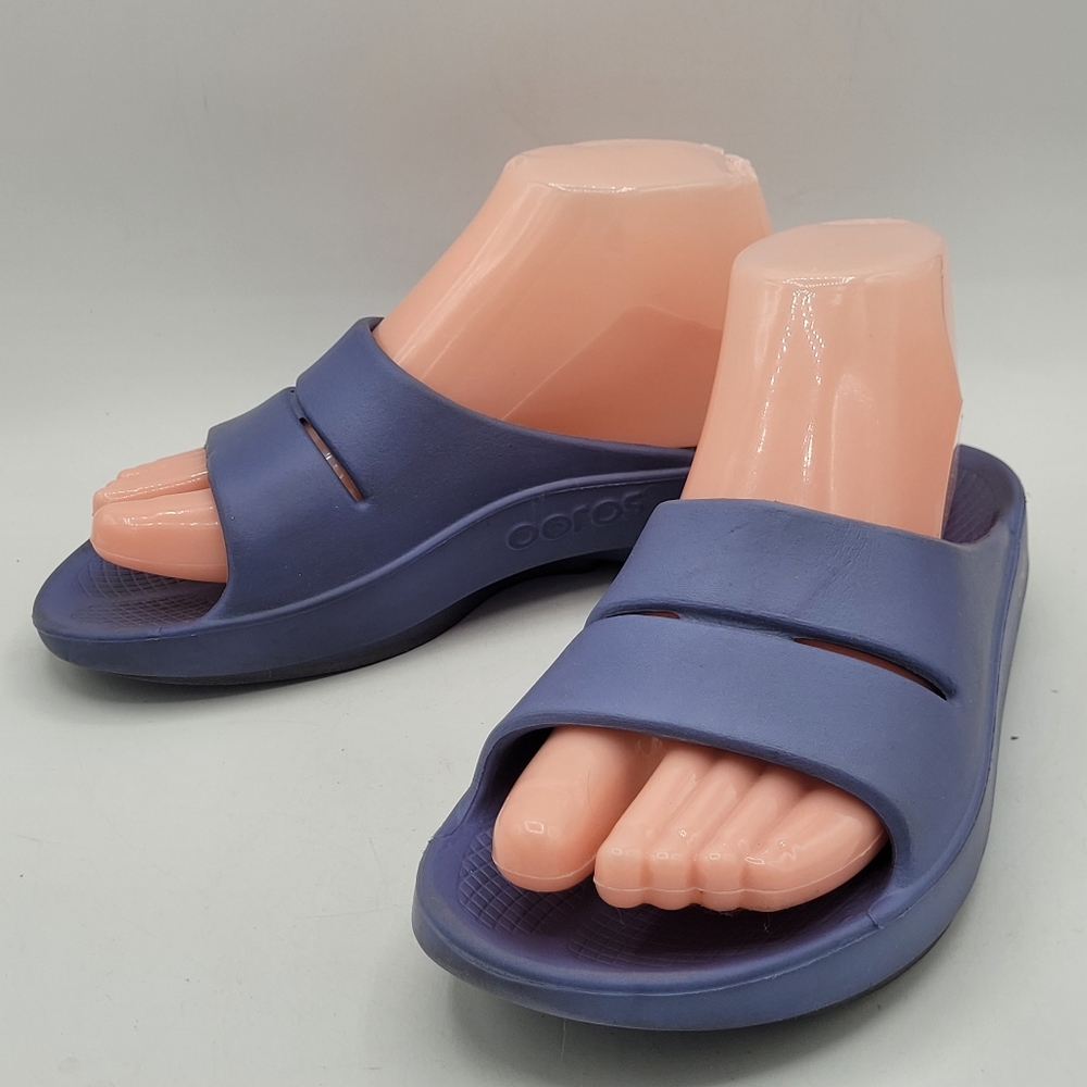 Oofoos Ooahh Purple Slides Size 7 In Women 5 In Mens - Picture 16 of 16